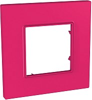 Рамка горизонтальная Schneider Electric Unica Quadro 1-м. малина